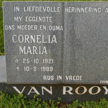 ROOY Cornelia Maria, van 1921-1989