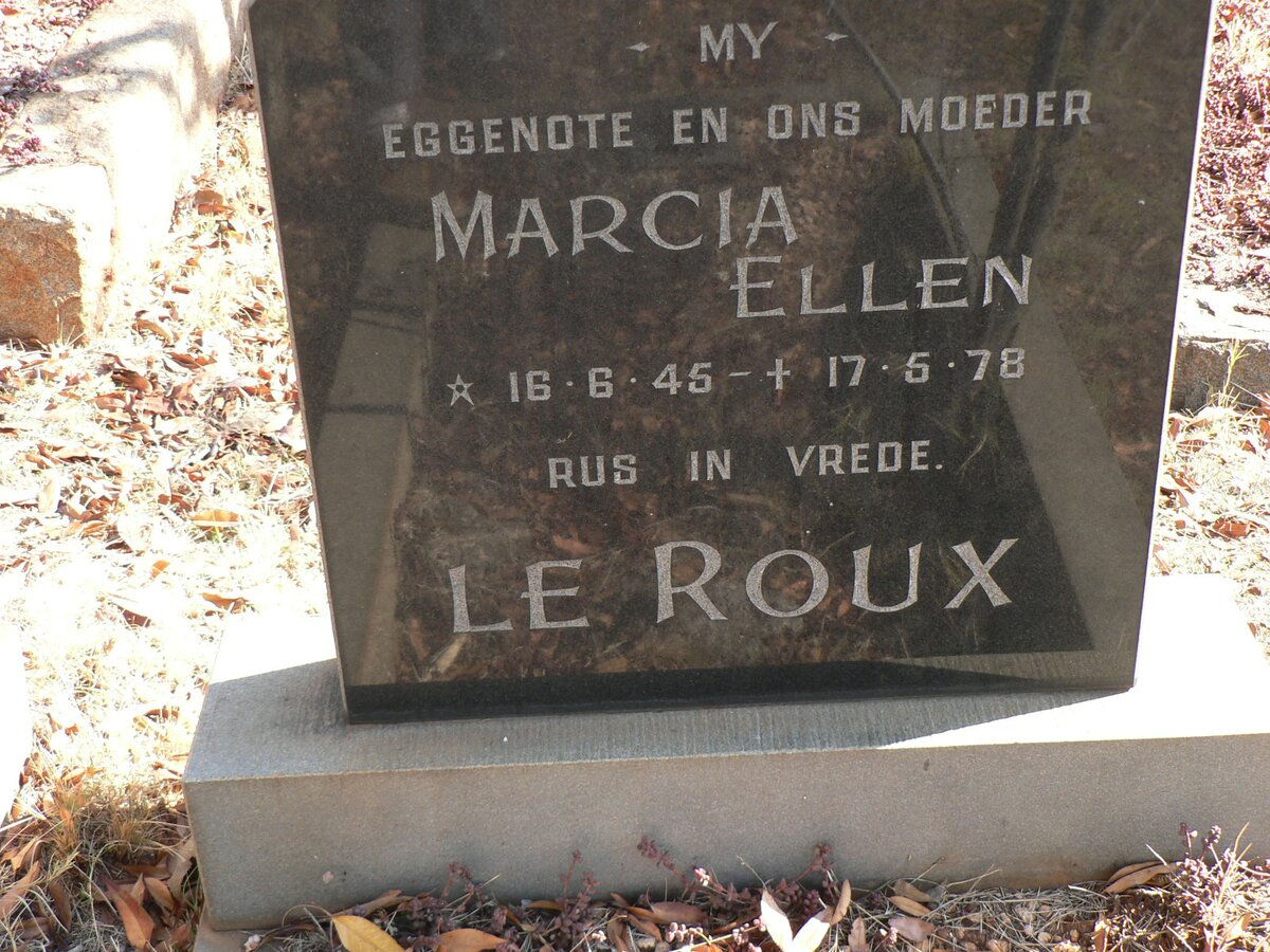 ROUX Marcia Ellen, le 1945-1978