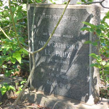 ROUX Anna Catherina, le nee WILLEMSE 1898-1959