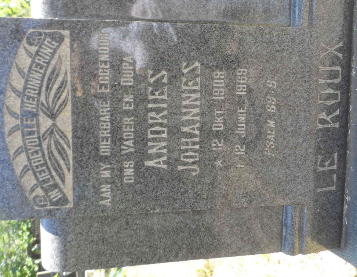 ROUX Andries Johannes, le 1909-1969