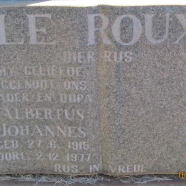 ROUX Albertus Johannes, le 1915-1977