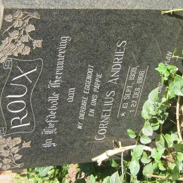ROUX Cornelius Andries 1909-1966