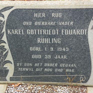 RÜHLING Karel Gottfriedt Eduardt -1943