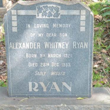 RYAN Alexander Whitney 1921-1953