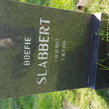 SLABBERT Boefie 1927-1981