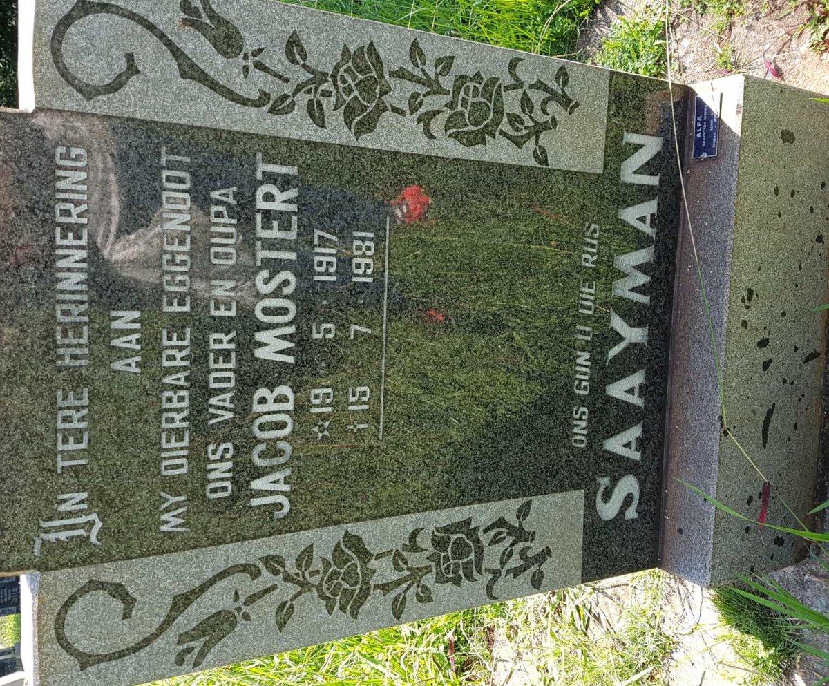 SAAYMAN Jacob Mostert 1917-1981