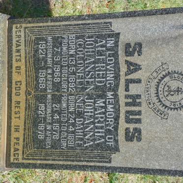 SALHUS Alfred Johansen 1892-1968 &amp; Martha Johanna DAHLE 1891-1978