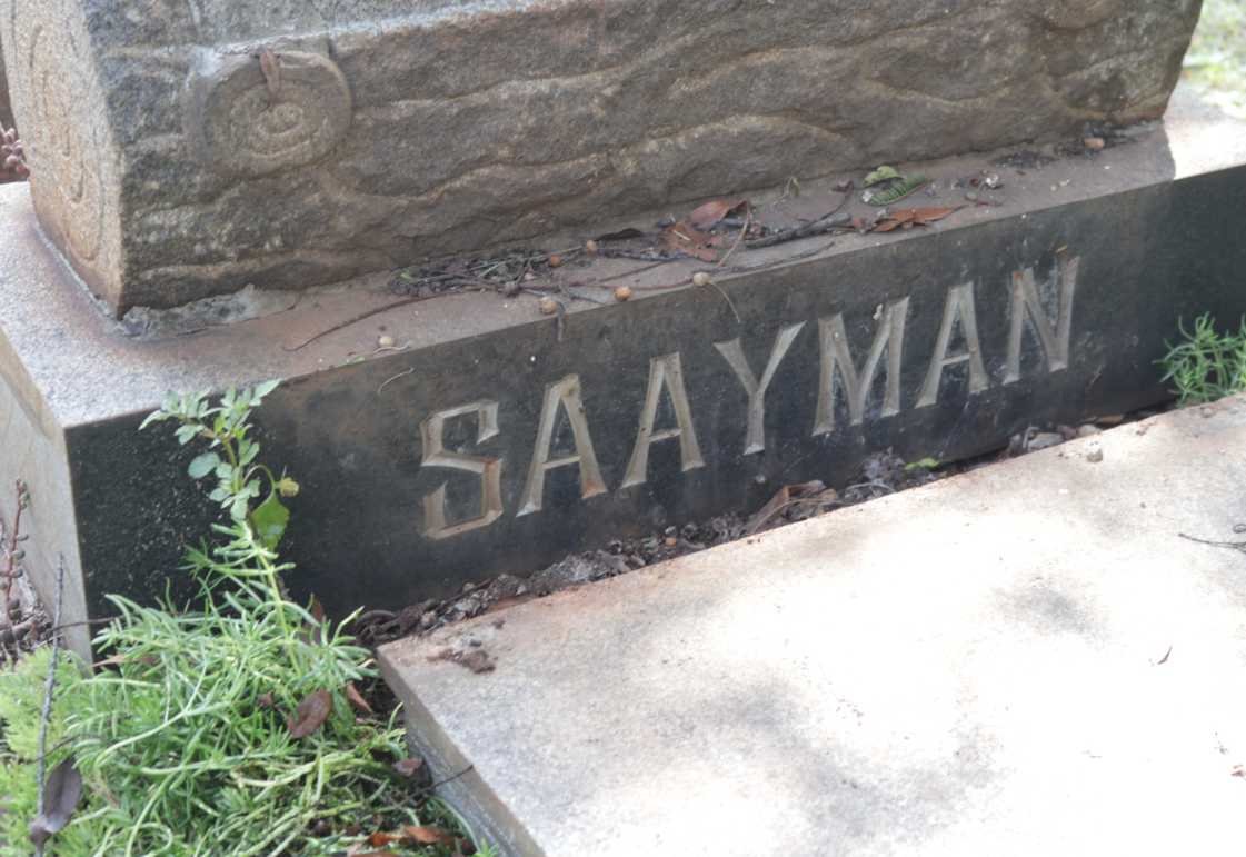 SAAYMAN Jacobus Hendricus 1903-1971 &amp; Dinah Maria 1914-1985