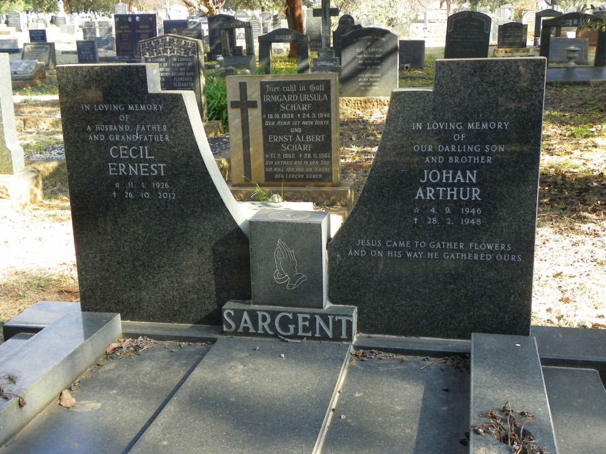 SARGENT Cecil Ernest 1926-2012 :: Johan Arthur SARGENT 1946-1948