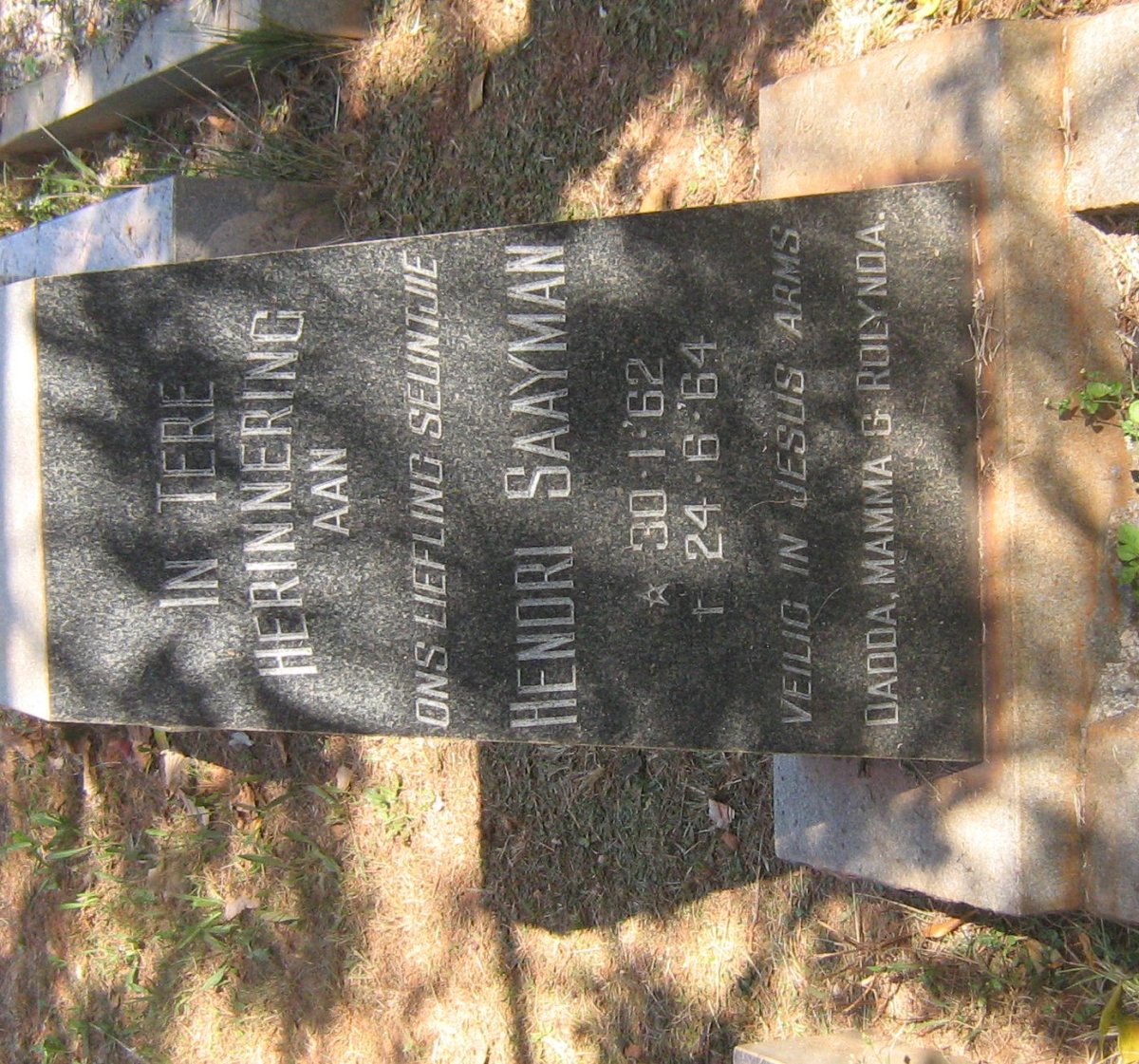 SAAYMAN Hendri 1962-1964