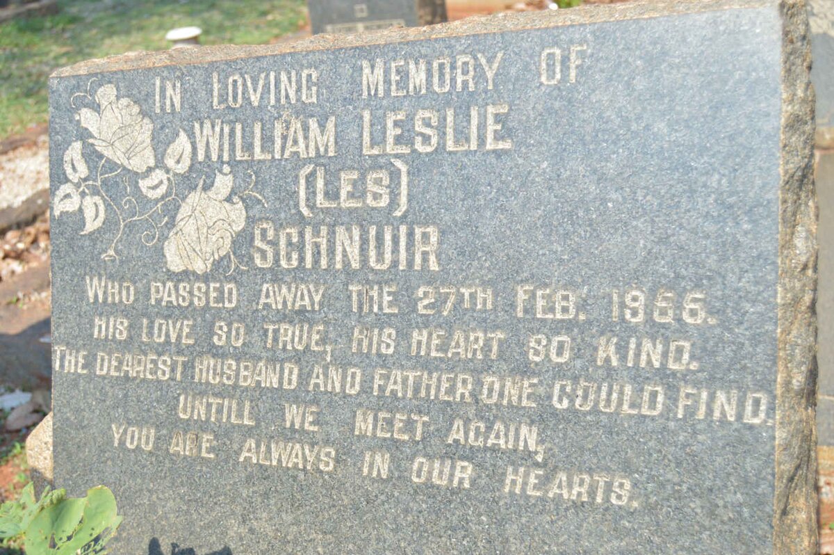 SCHNUIR William Leslie -1955