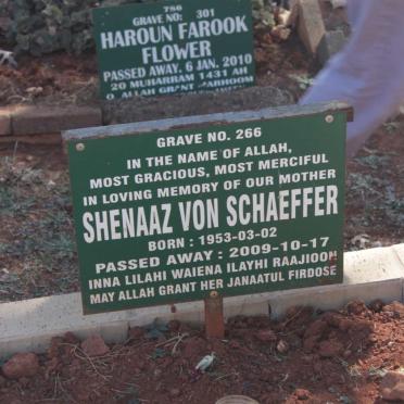 SCHAEFFER Shenaaz, von 1953-2009