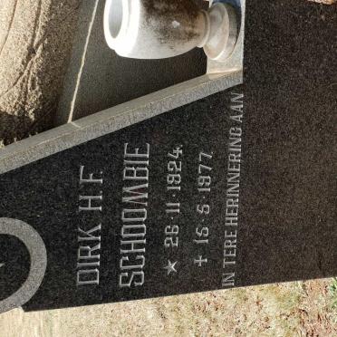 SCHOOMBIE Dirk H.F. 1924-1977