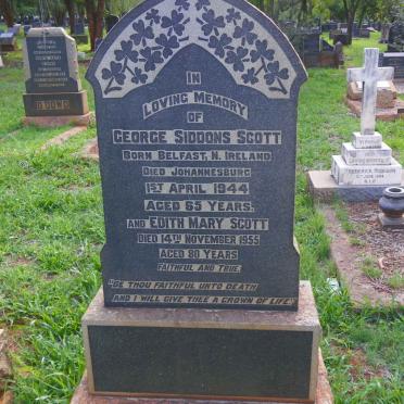 SCOTT George Siddons -1944 &amp; Edith Mary -1955
