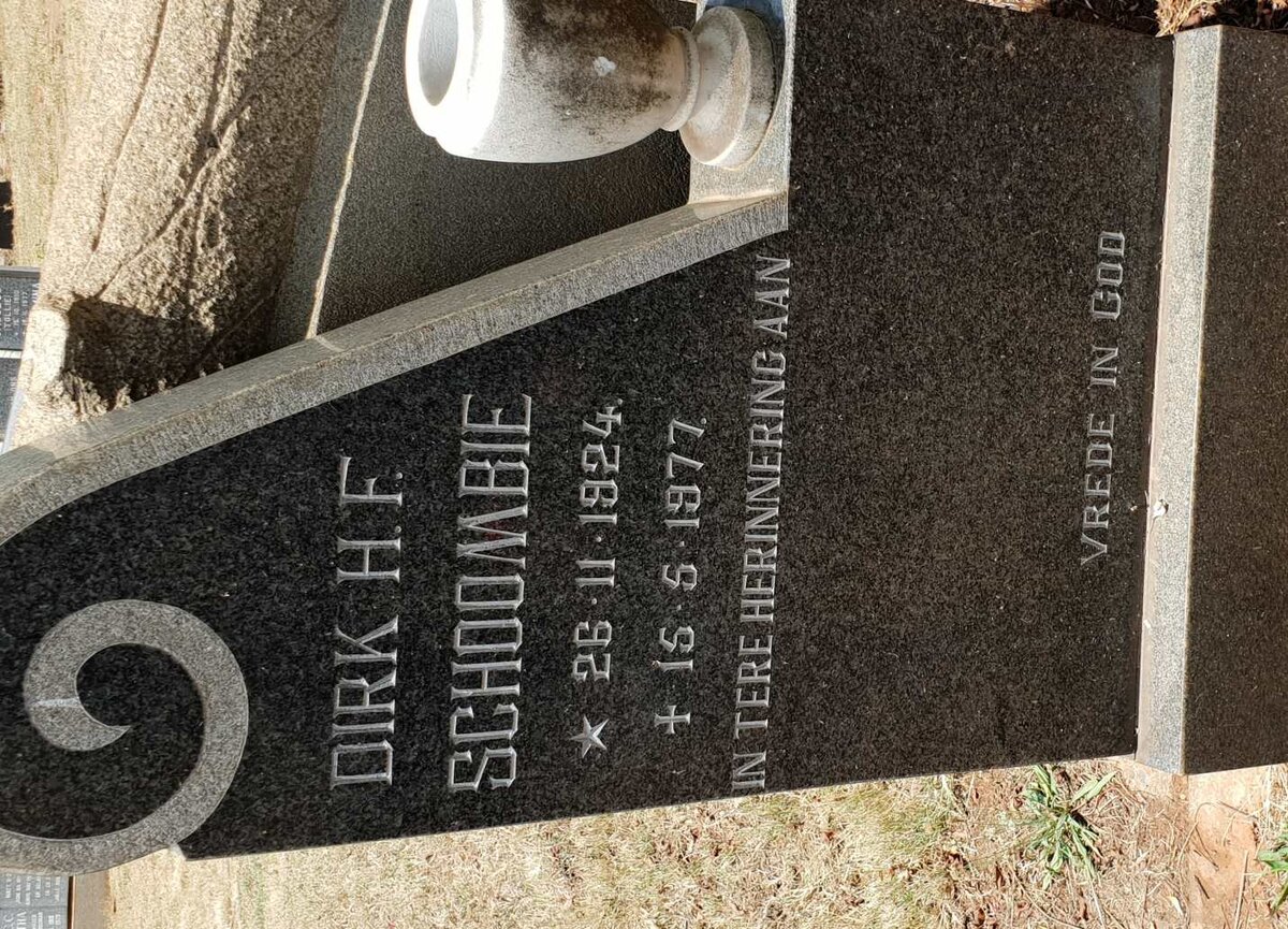 SCHOOMBIE Dirk H.F. 1924-1977