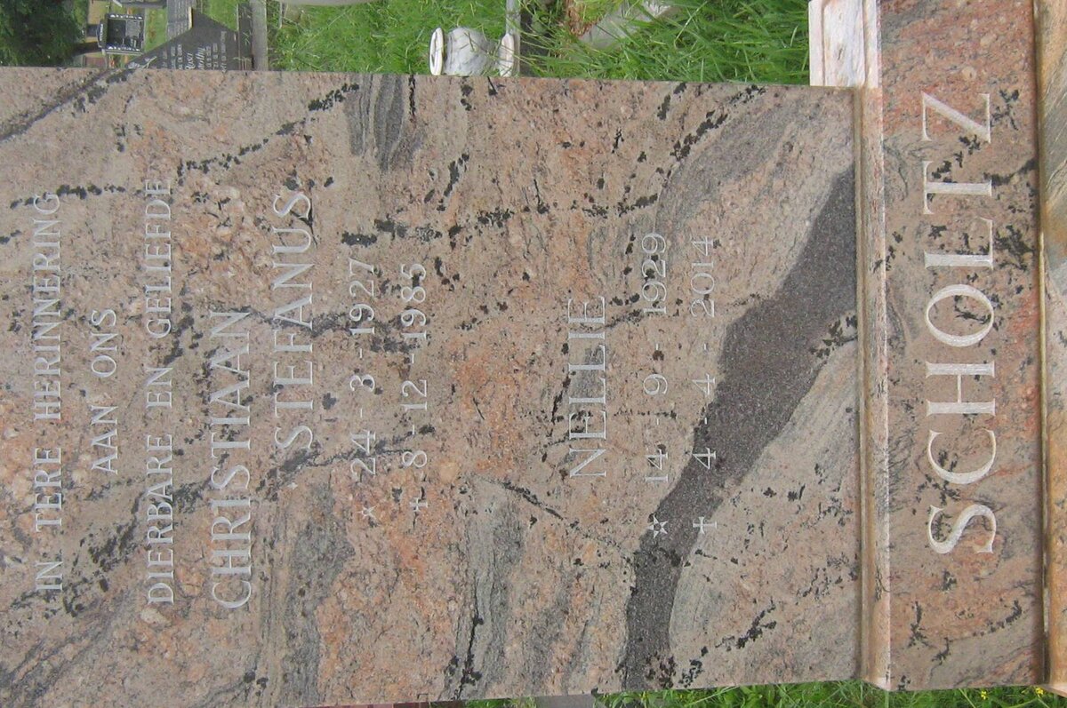 SCHOLTZ Christiaan Stefanus 1927-1985 &amp; Nellie 1929-2014