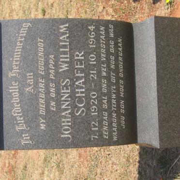 SCHAFER Johannes William 1920-1964