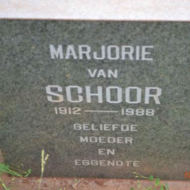 SCHOOR Marjorie, van 1912-1988