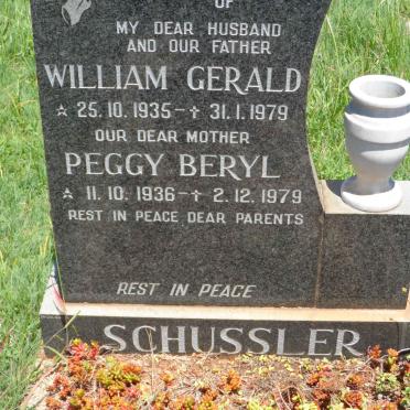 SCHUSSLER William Gerald 1935-1979 &amp; Peggy Beryl 1936-1979