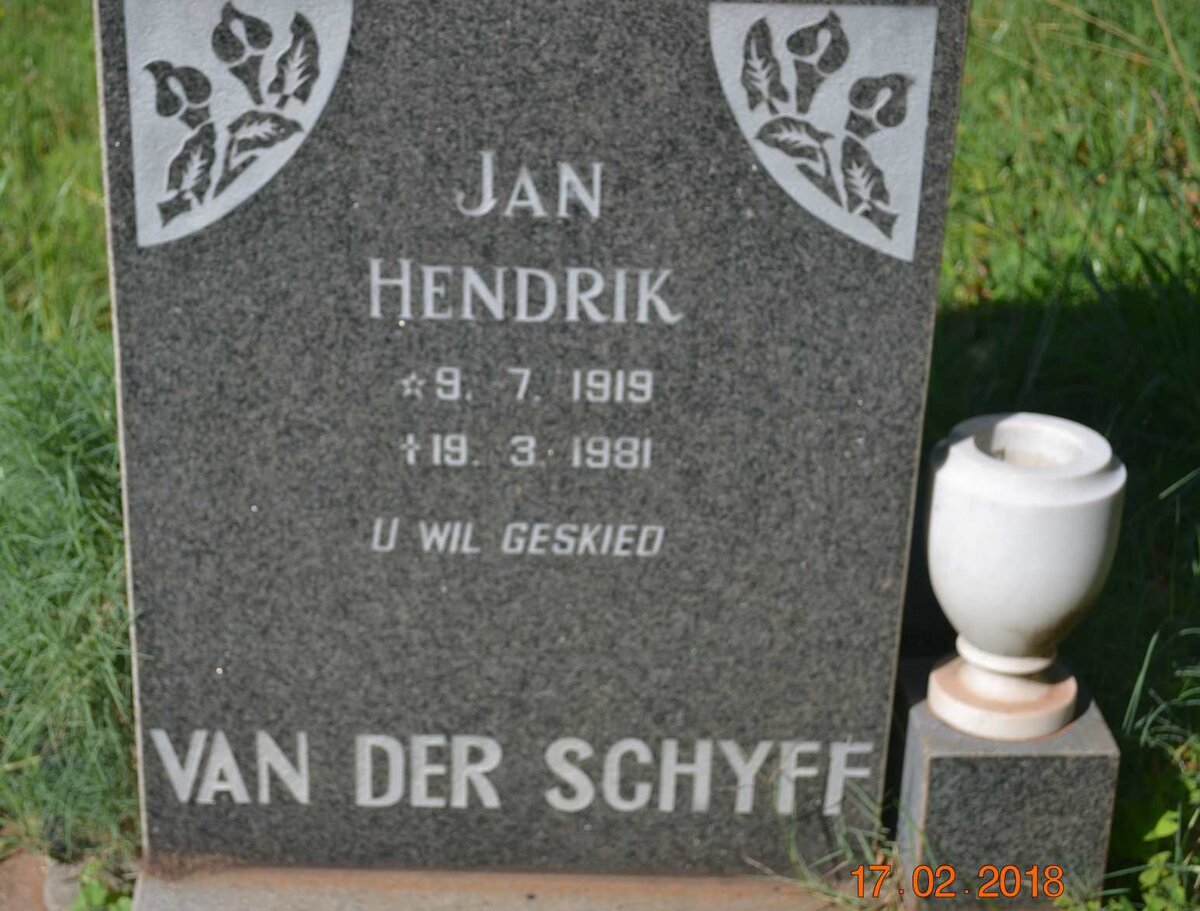 SCHYFF Jan Hendrik, van der 1919-1981