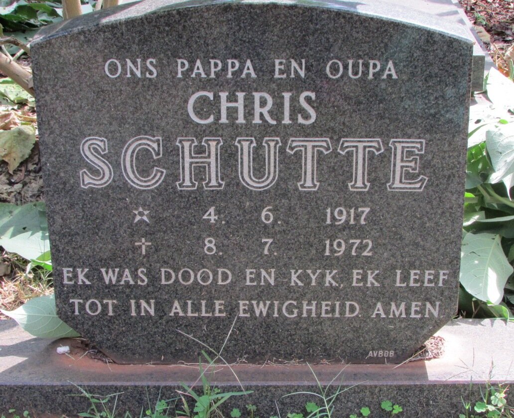 SCHUTTE Chris 1917-1972