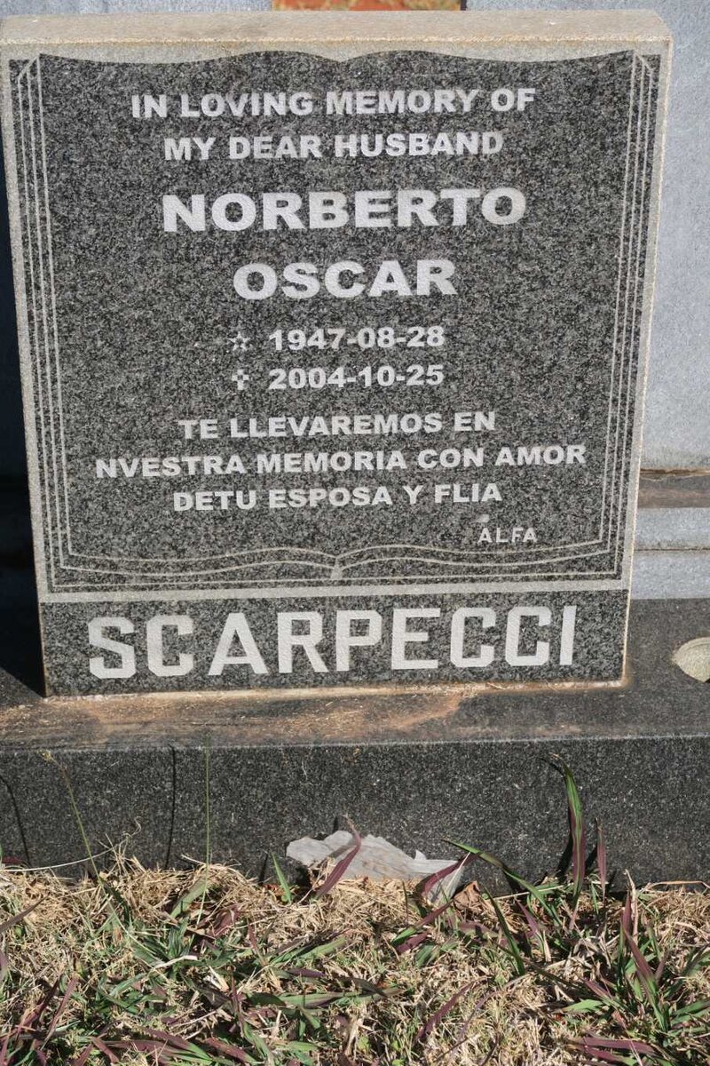 SCARPECCI Norberto Oscar 1947-2004