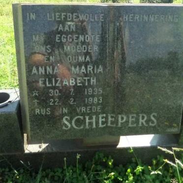 SCHEEPERS Anna Maria Elizabeth 1935-1983