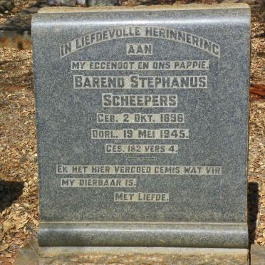 SCHEEPERS Barend Stephanus  1896-1945