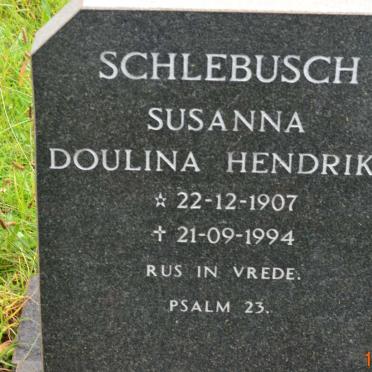 SCHLEBUSCH Susanna Doulina Hendrika 1907-1994