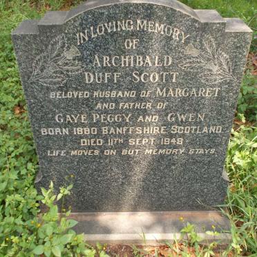 SCOTT Archibald Duff 1880-1948