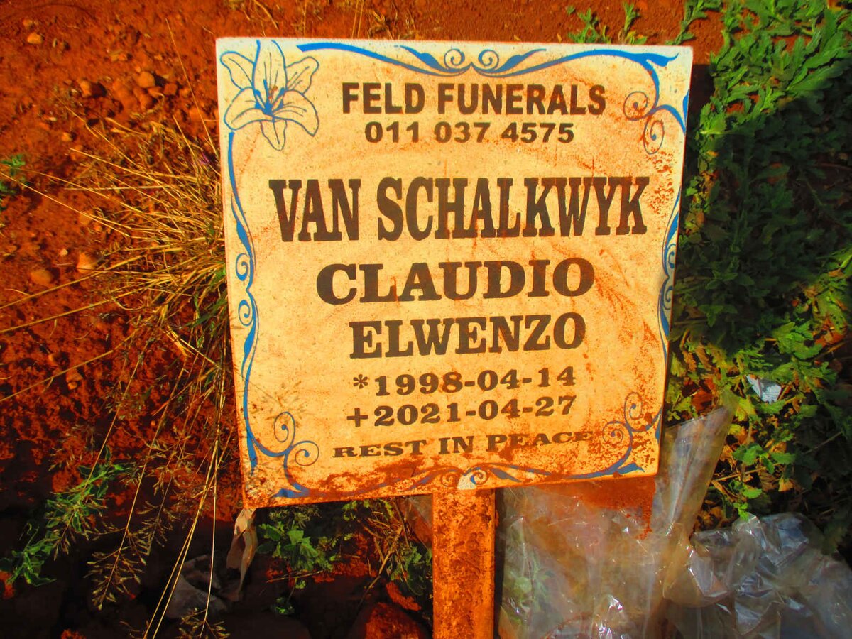 SCHALKWYK Claudio Elwenzo, van 1998-2021