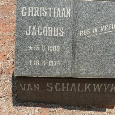 SCHALKWYK Christiaan Jacobus, van 1909-1974
