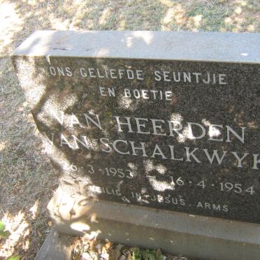 SCHALKWYK Van Heerden, van 1953-1954