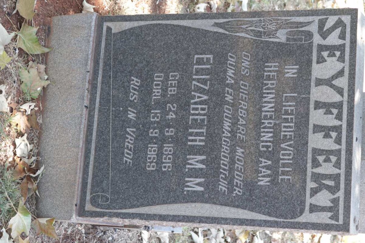 SEYFFERT Elizabeth M.M. 1896-1969