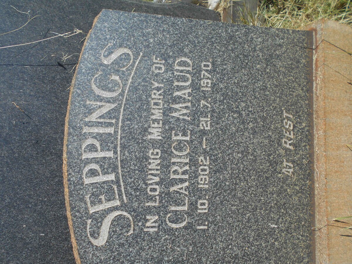 SEPPINGS Clarice Maud 1902-1970