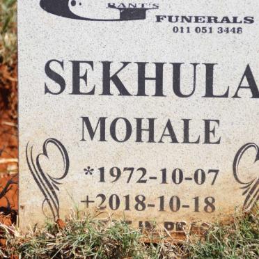 SEKHULA Mohale 1972-2018