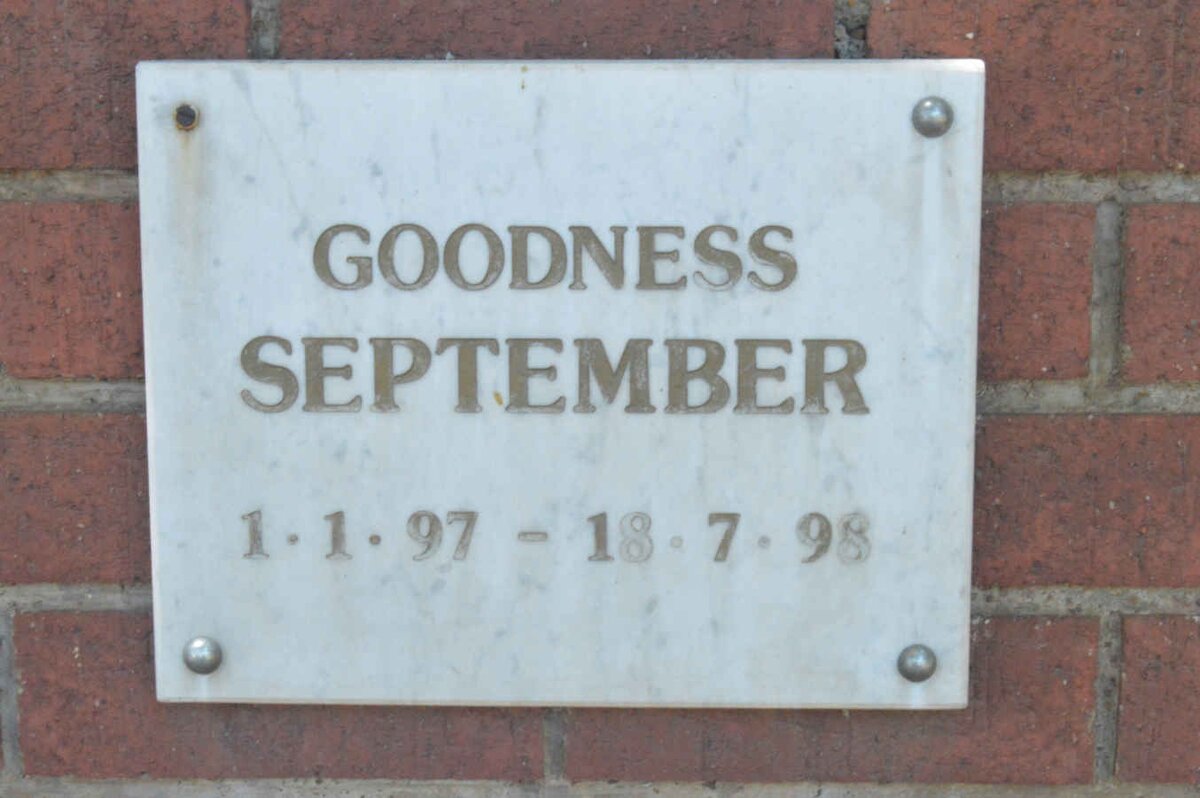 SEPTEMBER Goodness 1997-1998