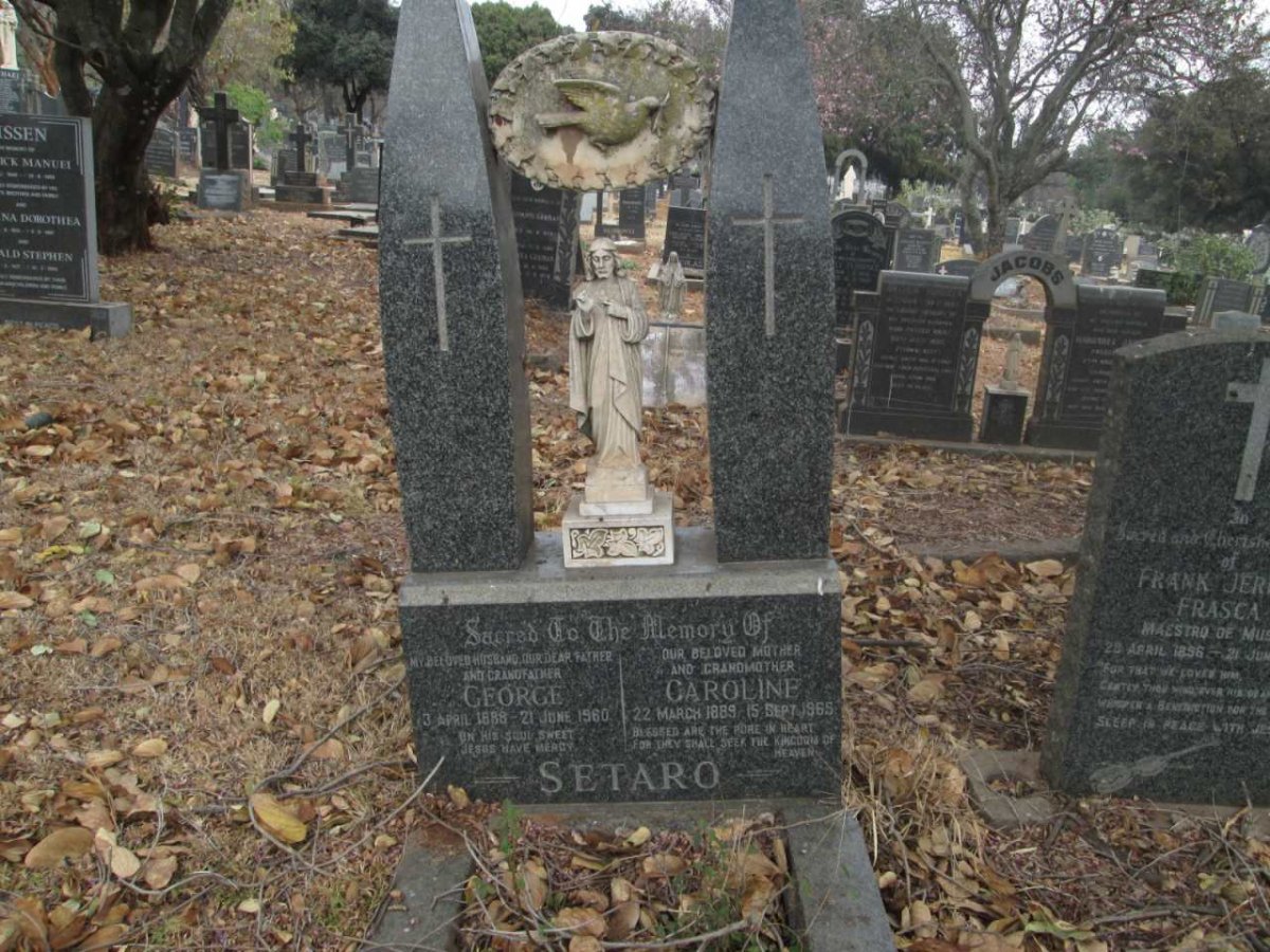 SETARO George 1888-1960 &amp; Caroline 1889-1965