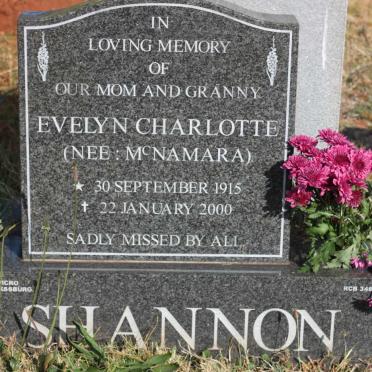 SHANNON Evelyn Charlotte nee McNAMARA 1915-2000