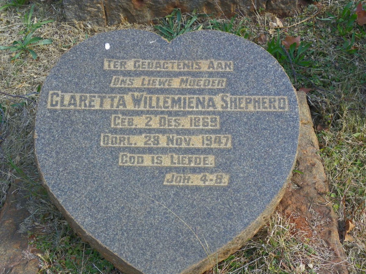 SHEPHERD Claretta Willemiena 1869-1947