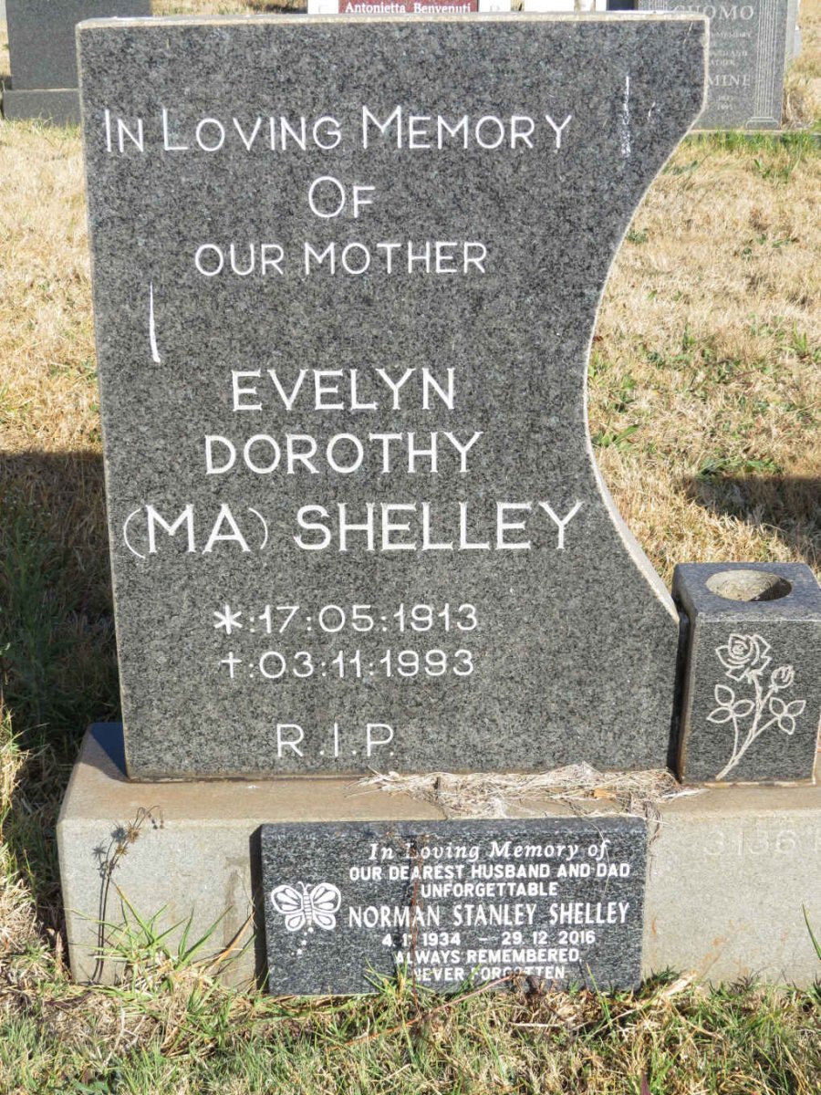 SHELLY Evelyn Dorothy 1913-1993 :: SHELLY Norman Stanley 1934-2016
