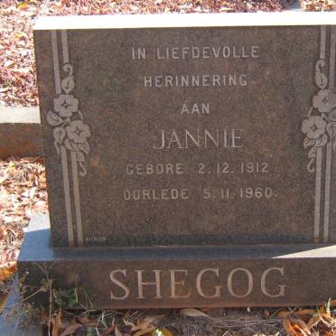 SHEGOG Jannie 1912-1960