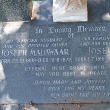 SHAM Joseph Madawaar 1902-1972 &amp; Josephine 1915-1983