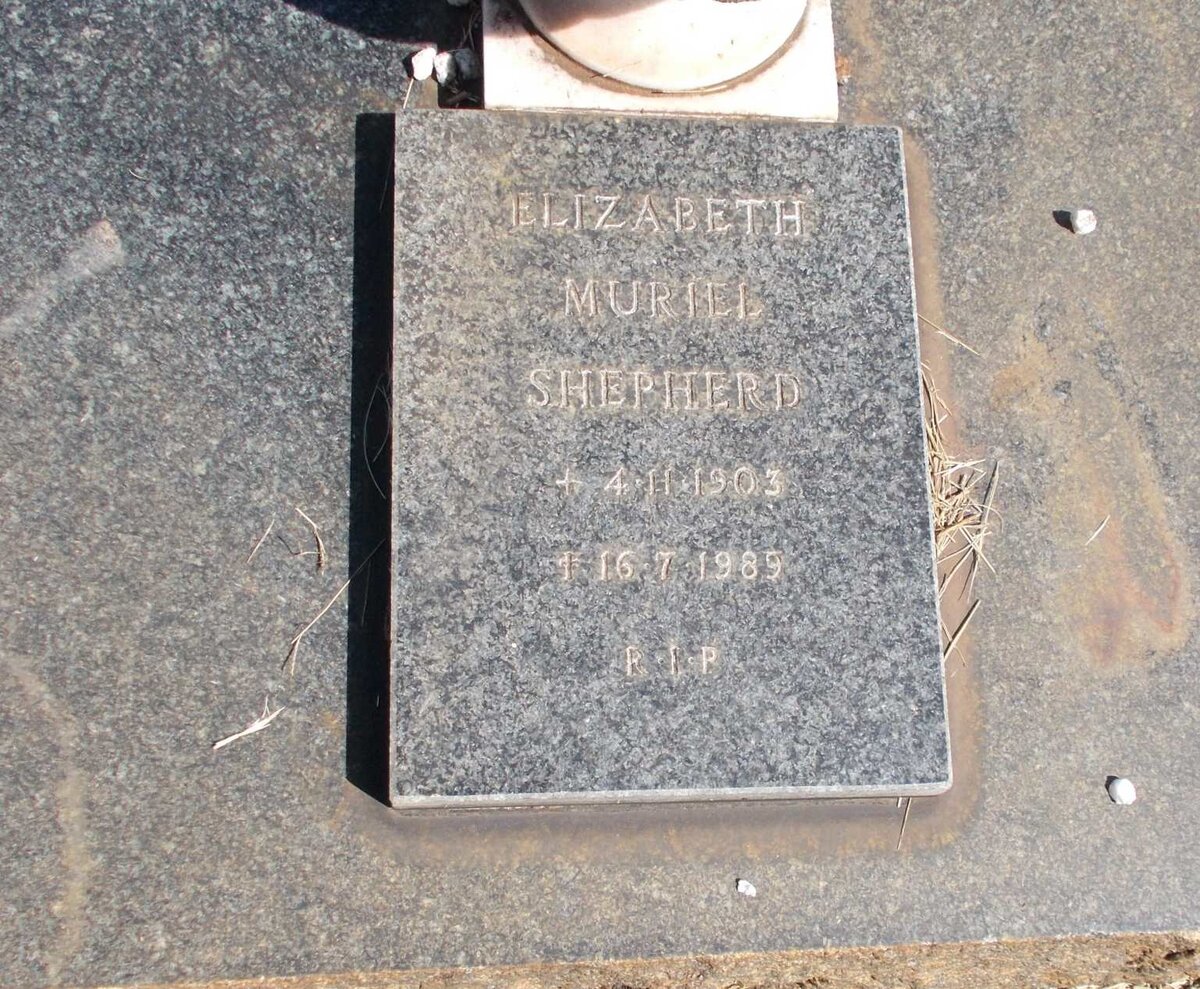 SHEPHERD Elizabeth Muriel 1903-1989