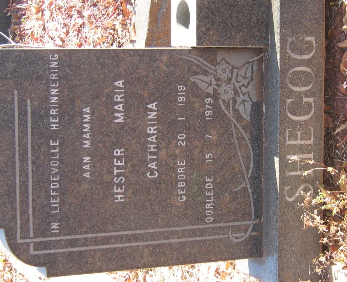 SHEGOG Hester Maria Catharina 1919-1979