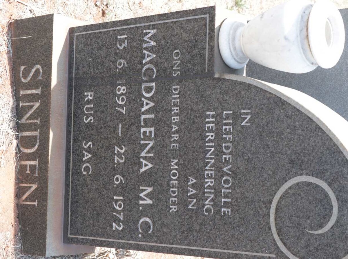 SINDEN Magdalena M.C. 1897-1972