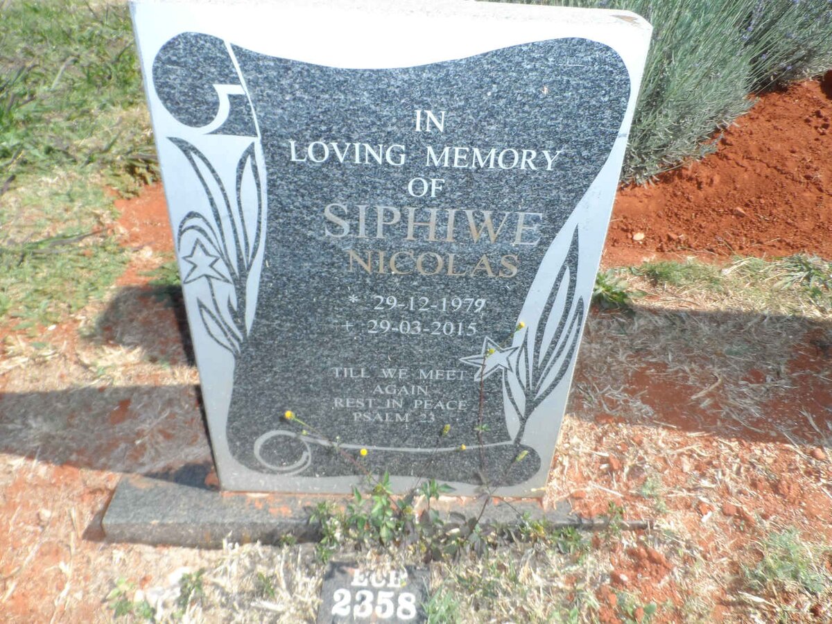 SIPHIWE Nicolas 1979-2015