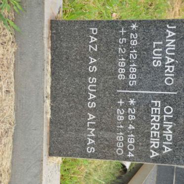 SILVA Januario Luis, da 1895-1986 &amp; Olimpia FERREIRA 1904-1990