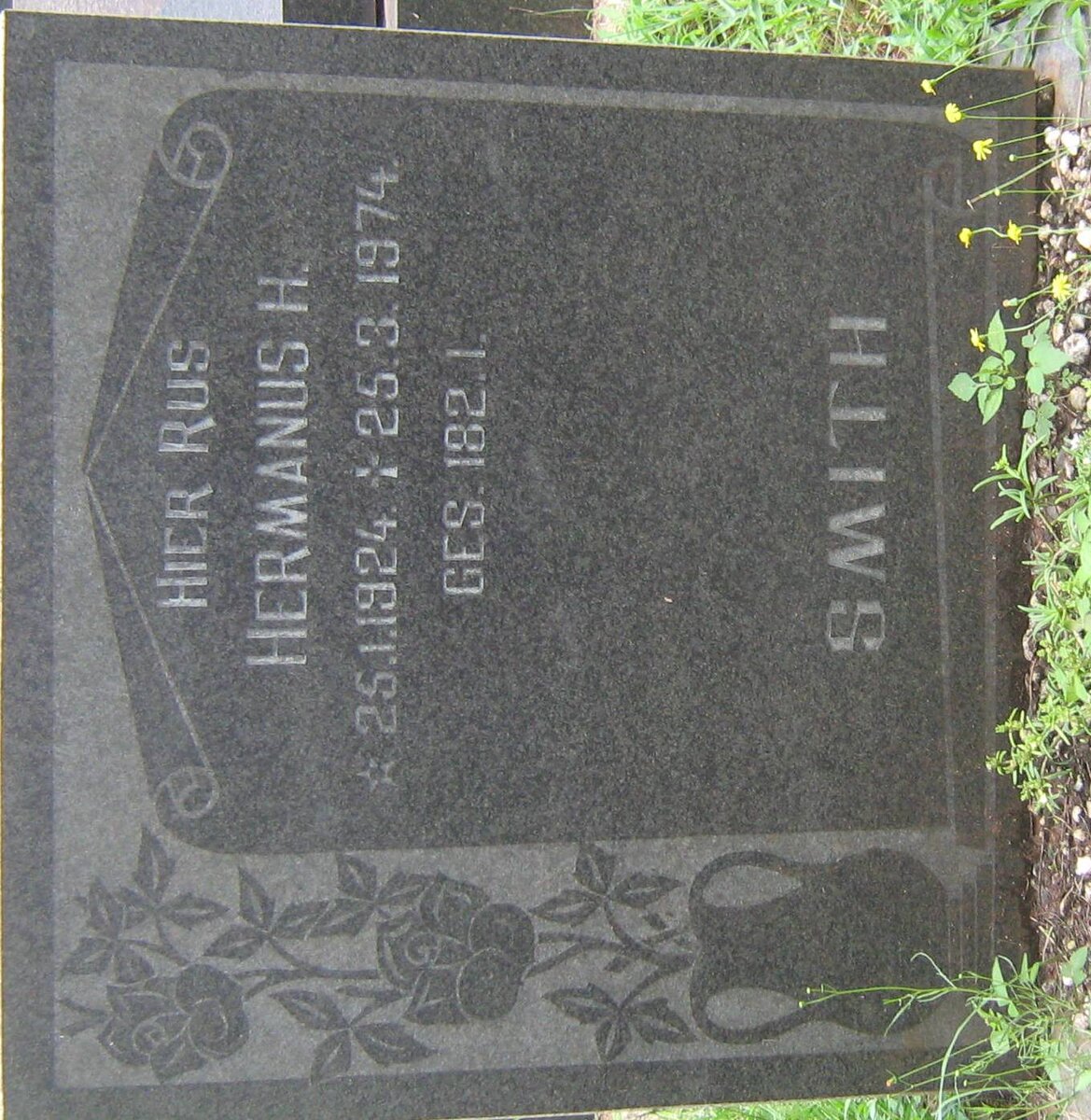 SMITH Hermanus H. 1924-1974