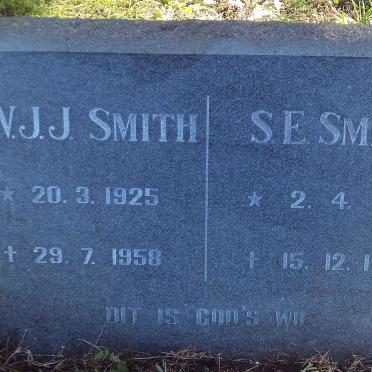 SMITH W.J.J. 1925-1958 &amp; S.E. 1931-1977